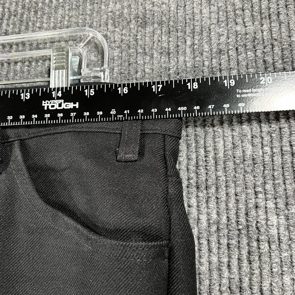 Vintage Levis Dacron Polyester‎ Pants Mens 36x30 (36x26) Black Casual Trousers
